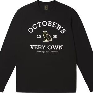 Men’s OVO Octobers Very Own Collegiate Long Sleeve Shirt SIZE L EXCELLENT SHAPE